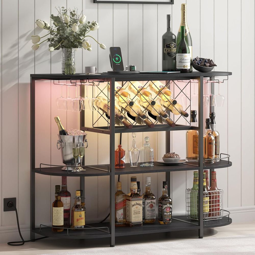 Home Bar And Kitchen - Tavolino da Caffè Nero a 3