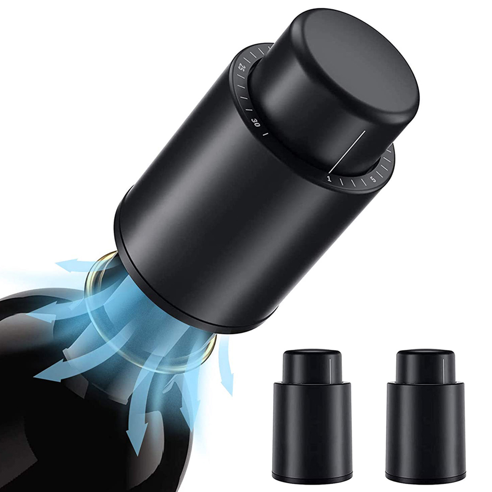 Wine Preservation Pump - Tappo per bottiglia di vino sottovuoto