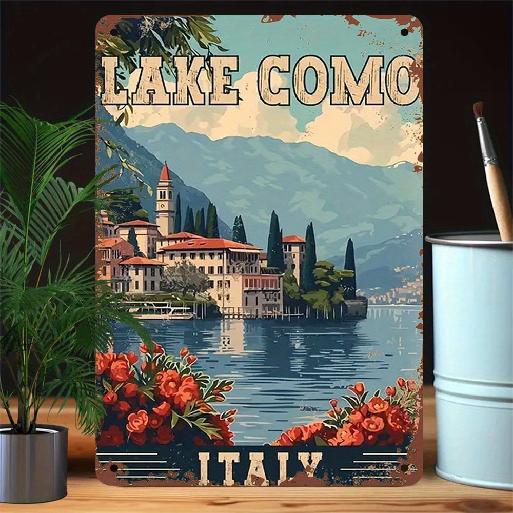 Home Bar And Restaurant - Insegna in Metallo Vintage del Lago